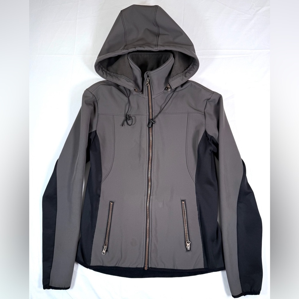 FITS Grey Hawley 2 Hybrid Riding Equestrian Performance Full Zip Jacket Size M